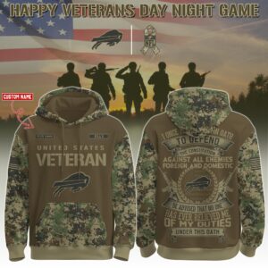 Buffalo Bills x US Veterans Salute Vers 2 Personalized Custom Unisex Hoodie