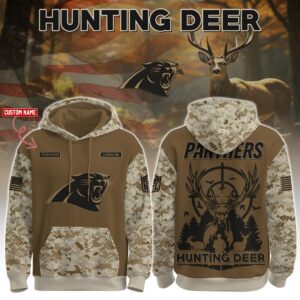 Carolina Panthers x Deer Hunter Personalized Custom Unisex Hoodie
