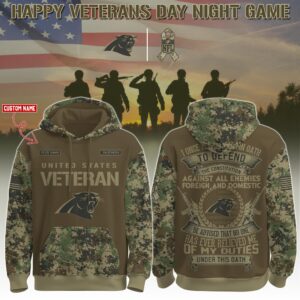 Carolina Panthers x US Veterans Salute Vers 2 Personalized Custom Unisex Hoodie