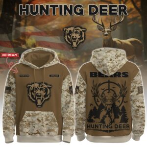 Chicago Bears x Deer Hunter Personalized Custom Unisex Hoodie