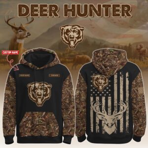 Chicago Bears x Deer Hunter Ver 2 Personalized Custom Unisex Hoodie