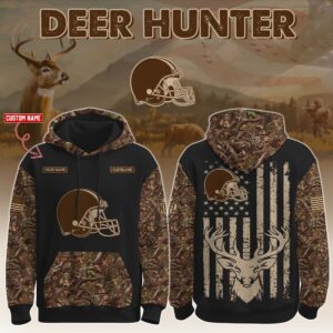 Cleveland Browns x Deer Hunter Ver 2 Personalized Custom Unisex Hoodie