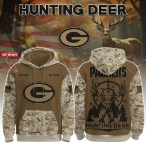 Green Bay Packers x Deer Hunter Personalized Custom Unisex Hoodie