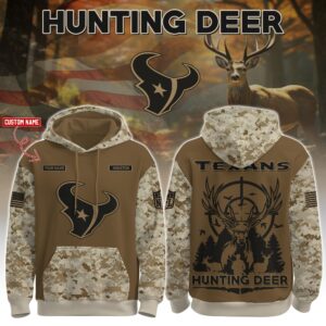 Houston Texans x Deer Hunter Personalized Custom Unisex Hoodie