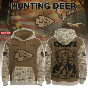 Kansas City Chiefs x Deer Hunter Personalized Custom Unisex Hoodie
