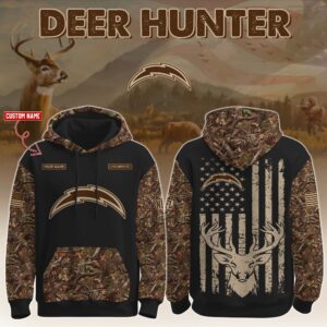 Los Angeles Chargers x Deer Hunter Ver 2 Personalized Custom Unisex Hoodie