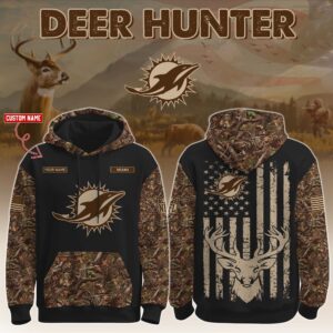 Miami Dolphins x Deer Hunter Ver 2 Personalized Custom Unisex Hoodie
