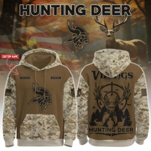 Minnesota Vikings x Deer Hunter Personalized Custom Unisex Hoodie