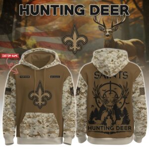 New Orleans Saints x Deer Hunter Personalized Custom Unisex Hoodie