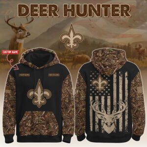 New Orleans Saints x Deer Hunter Ver 2 Personalized Custom Unisex Hoodie
