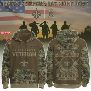 New Orleans Saints x US Veterans Salute Vers 2 Personalized Custom Unisex Hoodie