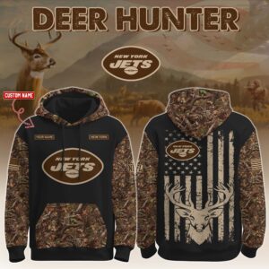 New York Jets x Deer Hunter Ver 2 Personalized Custom Unisex Hoodie