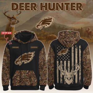 Philadelphia Eagles x Deer Hunter Ver 2 Personalized Custom Unisex Hoodie