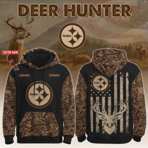 Pittsburgh Steelers x Deer Hunter Ver 2 Personalized Custom Unisex Hoodie