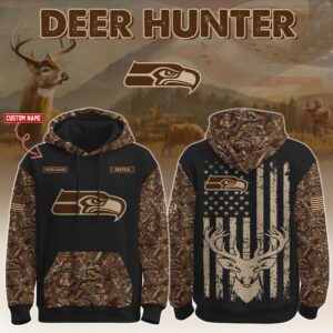 Seattle Seahawks x Deer Hunter Ver 2 Personalized Custom Unisex Hoodie