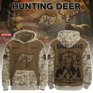 Tampa Bay Buccaneers x Deer Hunter Personalized Custom Unisex Hoodie