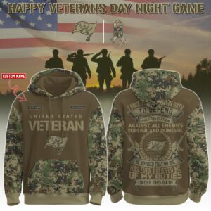 Tampa Bay Buccaneers x US Veterans Salute Vers 2 Personalized Custom Unisex Hoodie
