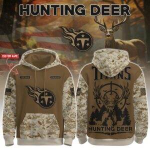 Tennessee Titans x Deer Hunter Personalized Custom Unisex Hoodie