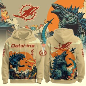 Miami Dolphins x Godzilla Kaiju Special Edition Unisex Hoodie