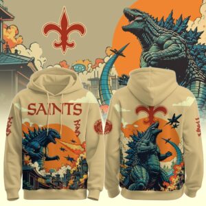 New Orleans Saints x Godzilla Kaiju Special Edition Unisex Hoodie