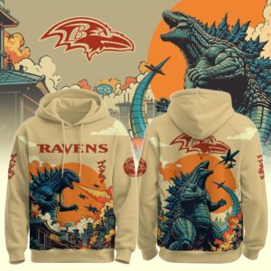 Baltimore Ravens x Godzilla Kaiju Special Edition Unisex Hoodie