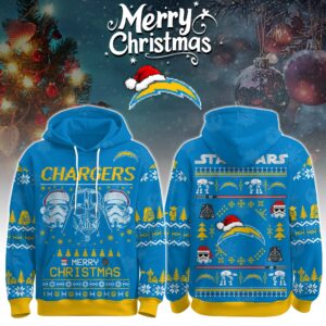 Los Angeles Chargers x The Force Star Wars Merry Christmas Unisex Hoodie