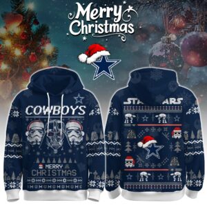 Dallas Cowboys x The Force Star Wars Merry Christmas Unisex Hoodie