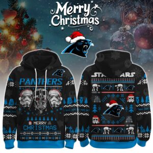 Carolina Panthers x The Force Star Wars Merry Christmas Unisex Hoodie