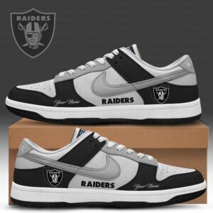 Las Vegas Raiders x Personalized Dunk Low Shoes Special Edition