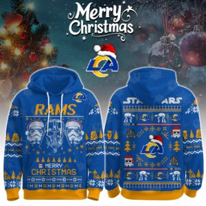 Los Angeles Rams x The Force Star Wars Merry Christmas Unisex Hoodie