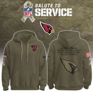 Arizona Cardinals Salute to Service Club Ver 2 Unisex Hoodie