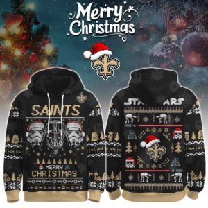 New Orleans Saints x The Force Star Wars Merry Christmas Unisex Hoodie