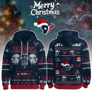 Houston Texans x The Force Star Wars Merry Christmas Unisex Hoodie
