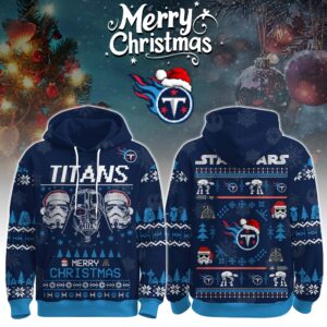 Tennessee Titans x The Force Star Wars Merry Christmas Unisex Hoodie