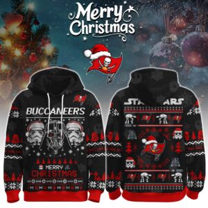 Tampa Bay Buccaneers x The Force Star Wars Merry Christmas Unisex Hoodie