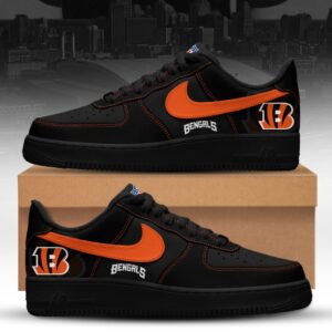 Cincinnati Bengals x Personalized Dunk Low Shoes Special Black Edition