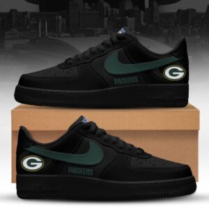 Green Bay Packers x Personalized Dunk Low Shoes Special Black Edition