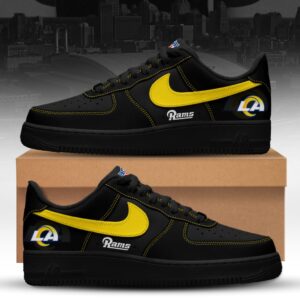 Los Angeles Rams x Personalized Dunk Low Shoes Special Black Edition