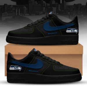 Seattle Seahawks x Personalized Dunk Low Shoes Special Black Edition