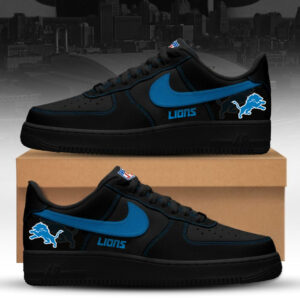 Detroit Lions x Personalized Dunk Low Shoes Special Black Edition